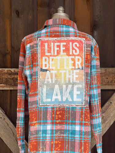 LIFE IS BETTER AT THE LAKE Art Flannel